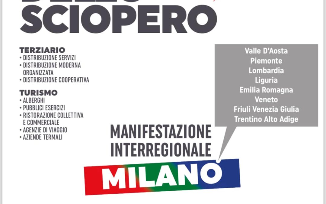 Emergenza Contratti Terziario e Turismo, il 22 dicembre è sciopero