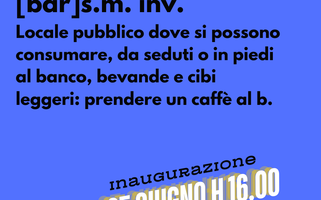 Abbiamo un bar!