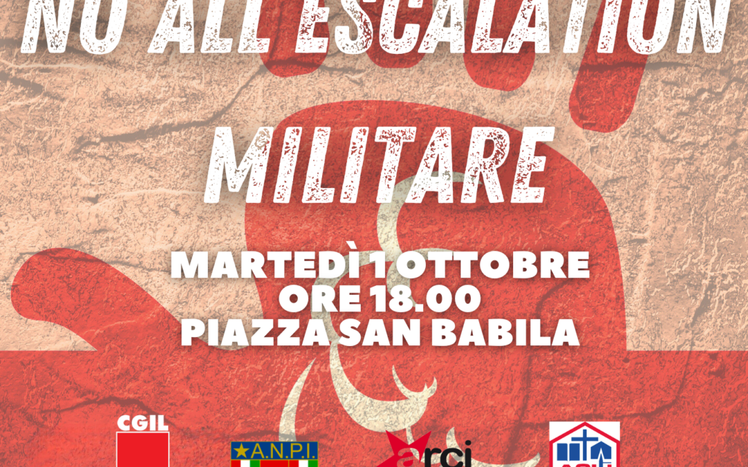 Basta guerra. Presidio in Piazza San Babila martedì 1 ottobre