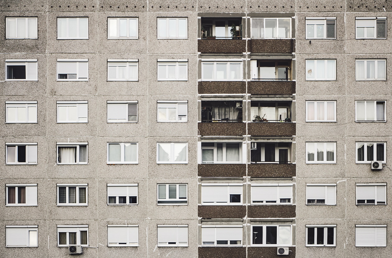 Typical old eastern european panel apartments